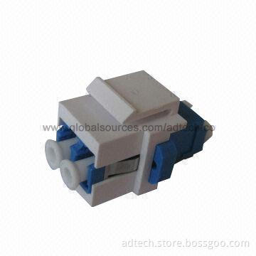 Fiber-optic Keystone Insert with LC Duplex SM Adapter, Fits for Blank Patch Panel